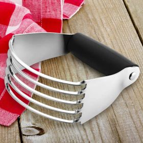 1pc Dough Blender Top Professional Pastry Cutter With Heavy Duty Stainless Steel Blades Medium Size 0.50lb 1pc Dough Blender Top Professional Pastry Cutter With Heavy Duty Stainless Steel Blades Medium Size 0.50lb