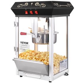 Popcorn Maker, 850W Popcorn Popper Machine, 8 Oz Kettle Makes 48 Cups per Batch, Countertop Popcorn Maker with Tempered Glass, Includes 4 Scoops Popcorn Maker, 850W Popcorn Popper Machine, 8 Oz Kettle Makes 48 Cups per Batch, Countertop Popcorn Maker with Tempered Glass, Includes 4 Scoops