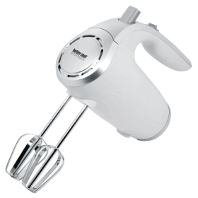 Better Chef 5-Speed 150W Hand Mixer with Silver Accents and Storage Clip (Color: White) Better Chef 5-Speed 150W Hand Mixer with Silver Accents and Storage Clip (Color: White)